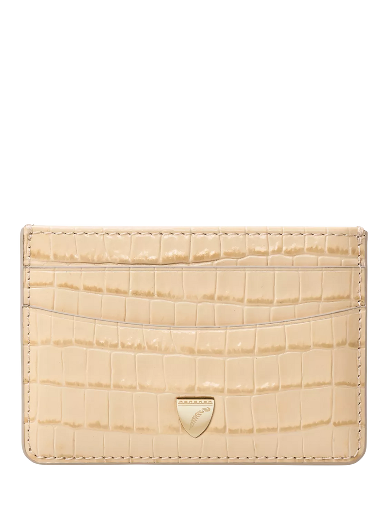 Aspinal of London Croc Leather Slim Credit Card Case