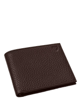 John Lewis Aspinal of London Pebbled Leather 8 Card Billfold Wallet, Chocolate- Buy online at McGrocer