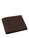 Aspinal of London pebbled leather billfold wallet chocolate, UK version
