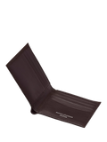 Aspinal of London pebbled leather billfold wallet chocolate, UK version