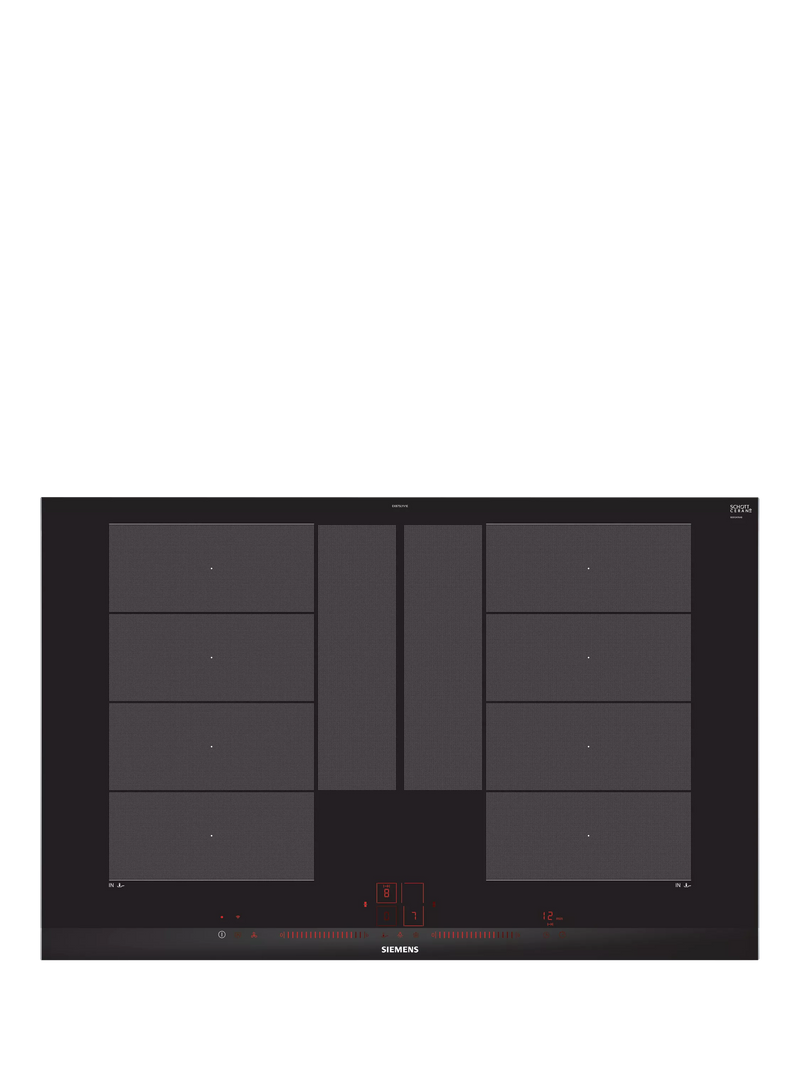 Siemens iQ700 flexInduction Plus black induction hob 80cm - British product