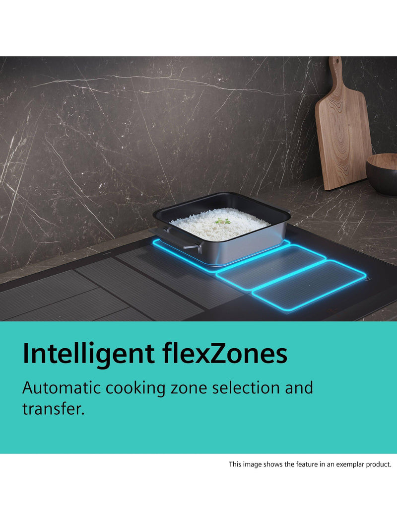 Siemens iQ700 flexInduction Plus black induction hob 80cm - British product