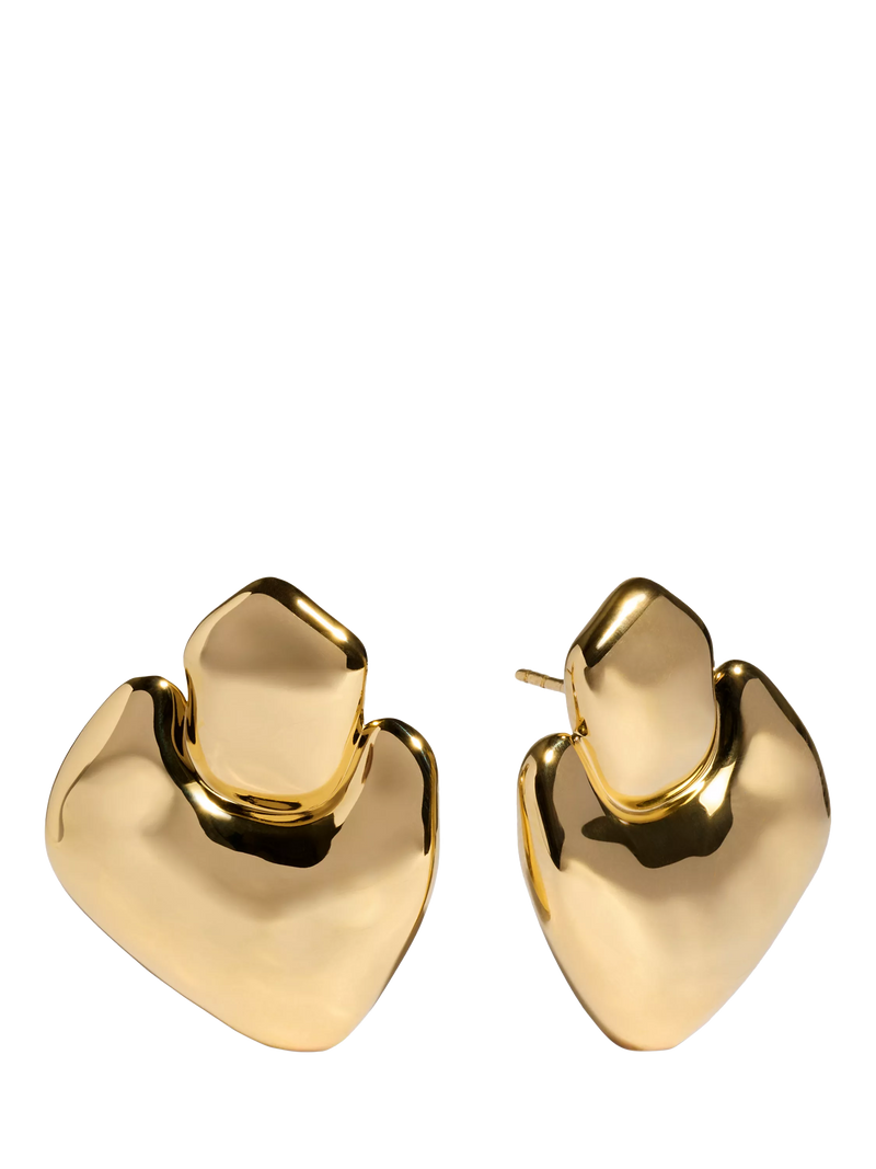 Monica Vinader Odyssey Bold Earrings gold textured drop earrings UK version