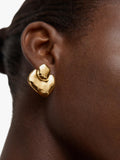 Monica Vinader Odyssey Bold Earrings gold textured drop earrings UK version