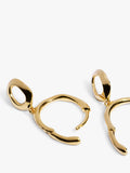 Monica Vinader gold vermeil moonstone hoop earrings, imported from the UK