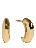 Monica Vinader huggie hoop earrings gold vermeil, imported from the UK