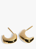 Monica Vinader huggie hoop earrings gold vermeil, imported from the UK