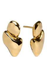 John Lewis Monica Vinader Odyssey Curved Stud Earrings Gold- Buy online at McGrocer
