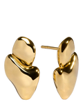 Monica Vinader gold curved stud earrings, UK version