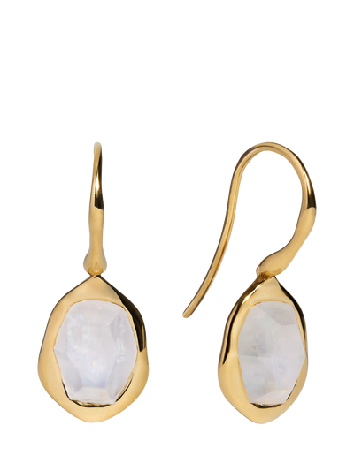 John Lewis Monica Vinader Odyssey Wire Moonstone Earrings, Gold- Buy online at McGrocer