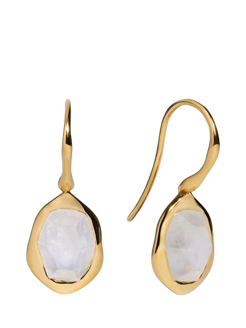 Monica Vinader moonstone drop earrings gold vermeil - British product
