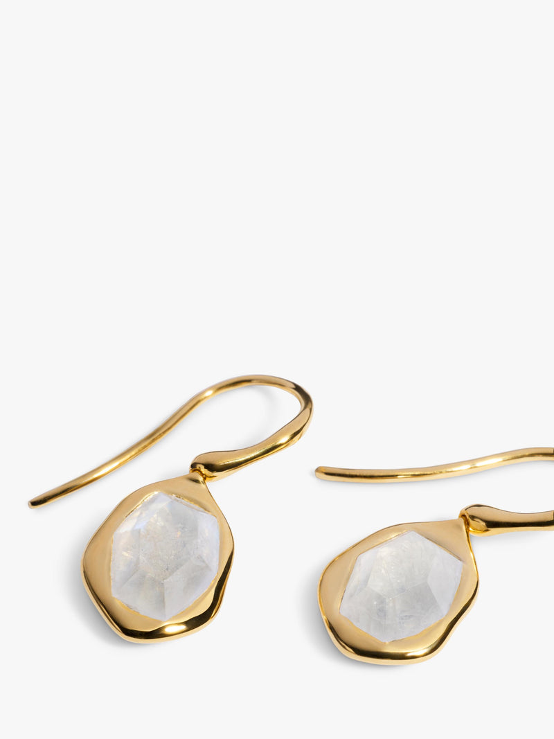 Monica Vinader moonstone drop earrings gold vermeil - British product