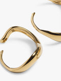 Monica Vinader Swirl Huggie Earrings, imported from the UK
