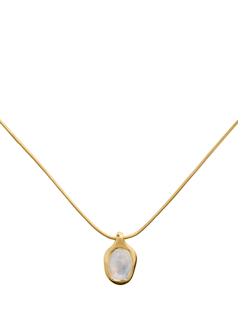 Monica Vinader moonstone necklace gold vermeil, UK version