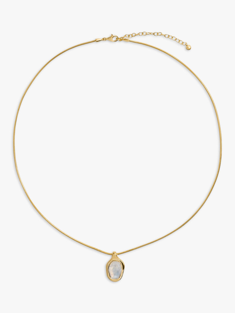Monica Vinader moonstone necklace gold vermeil, UK version