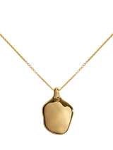 John Lewis Monica Vinader Odyssey Textured Locket Necklace, Gold- Buy online at McGrocer