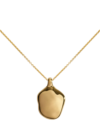 John Lewis Monica Vinader Odyssey Textured Locket Necklace, Gold- Buy online at McGrocer