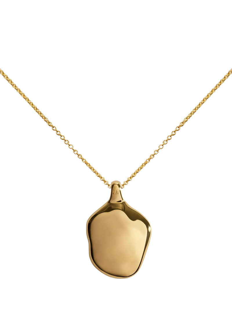 Monica Vinader textured locket necklace gold - British product