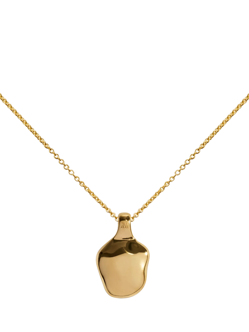 Monica Vinader textured locket necklace gold vermeil - British product