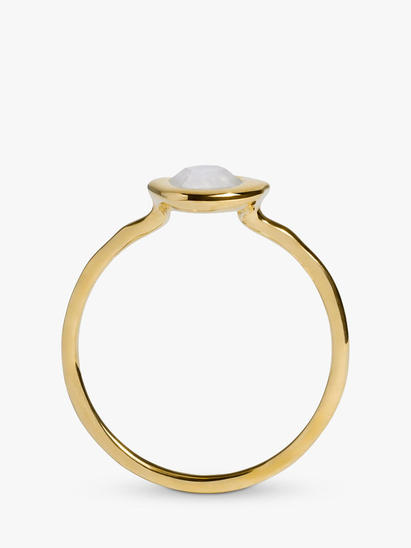 Monica Vinader moonstone gemstone gold ring - British product