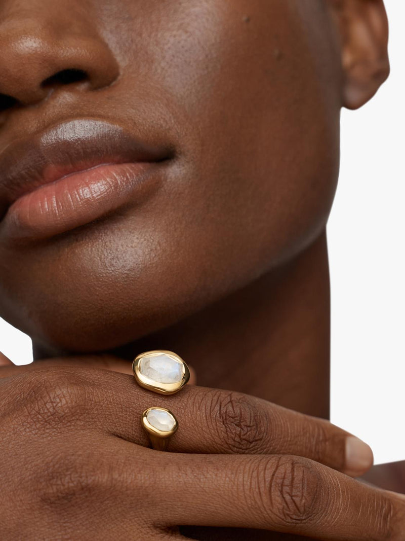 Monica Vinader moonstone ring gold vermeil UK version