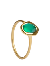 John Lewis Monica Vinader Odyssey Onyx Stacking Ring, Gold/Green- Buy online at McGrocer
