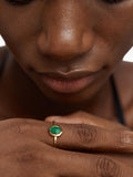 Monica Vinader stacking ring gold green onyx, UK version