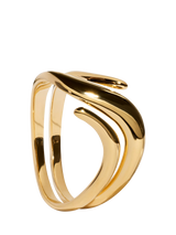 John Lewis Monica Vinader Swirl Wrap Ring Gold- Buy online at McGrocer