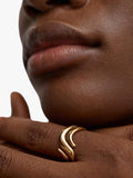 Monica Vinader swirl wrap ring gold - British product