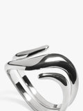 Monica Vinader sterling silver swirl wrap ring, imported from the UK