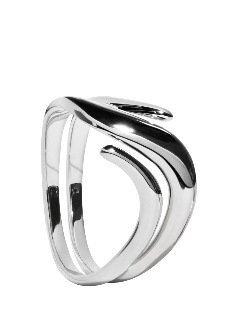 Monica Vinader Sterling Silver Swirl Wrap Ring