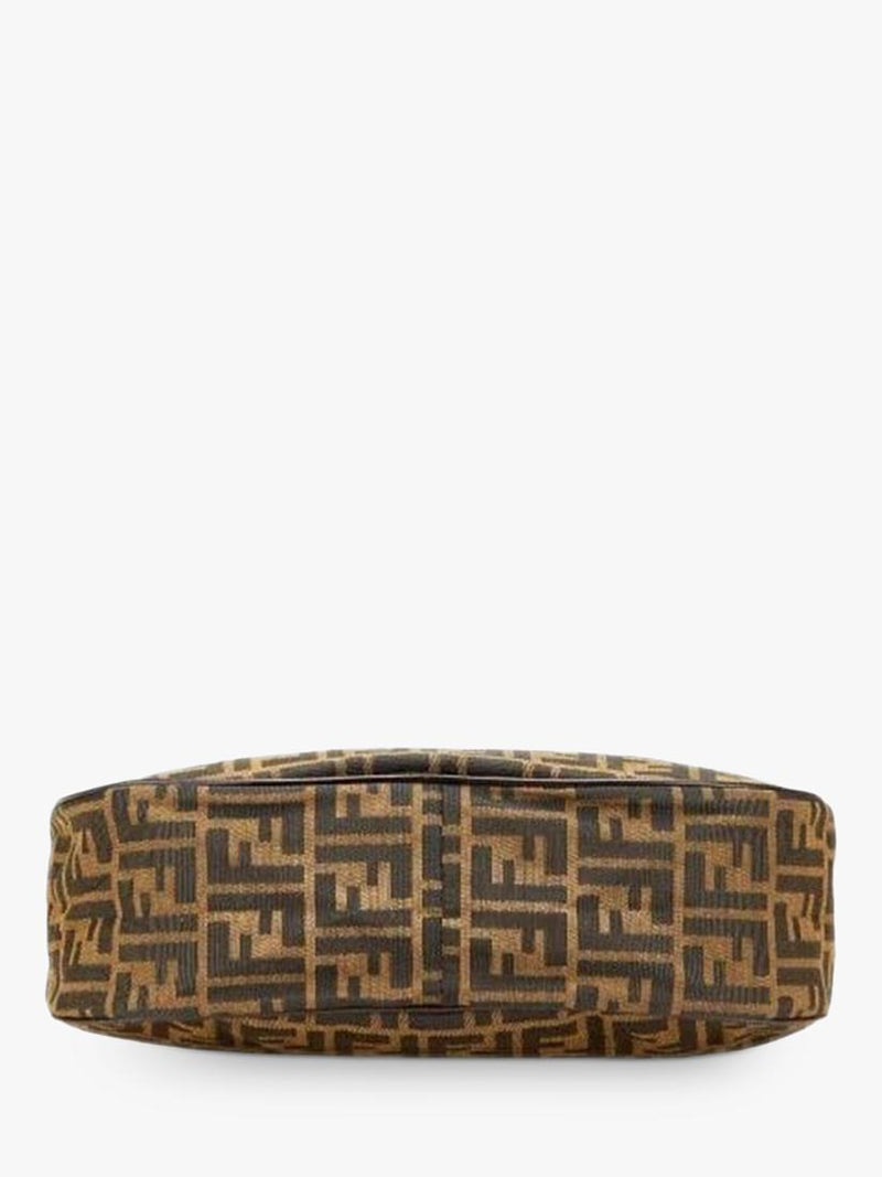 Fendi FF Zucca canvas shoulder bag brown, imported from the UK