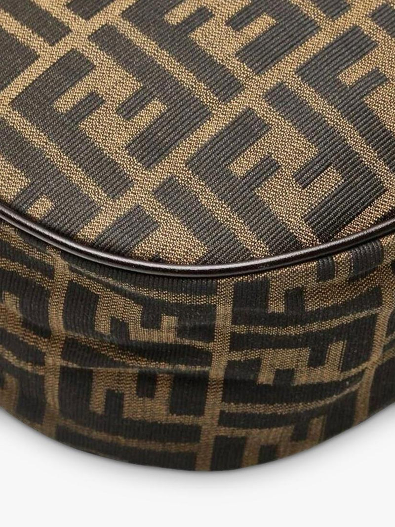 Fendi FF Zucca canvas shoulder bag brown, imported from the UK