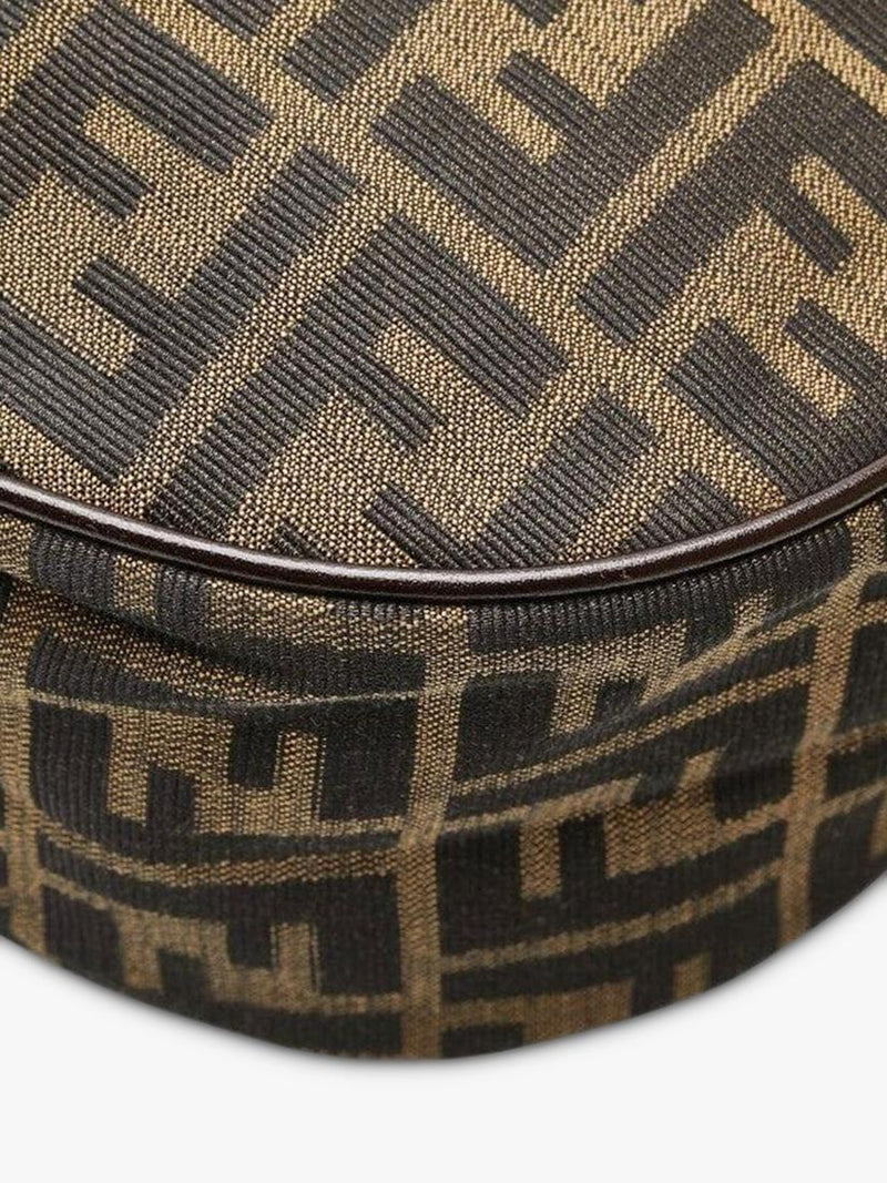 Fendi FF Zucca canvas shoulder bag brown, imported from the UK