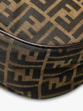 Fendi FF Zucca canvas shoulder bag brown, imported from the UK