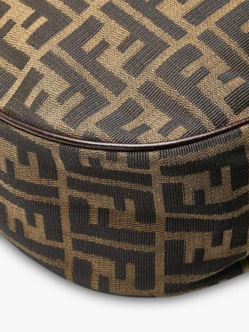 Fendi FF Zucca canvas shoulder bag brown, imported from the UK