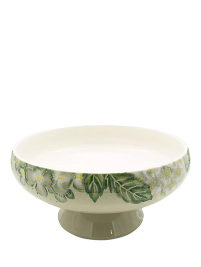 John Lewis BlissHome Hydrangea Earthenware Footed Bowl 32.5cm- Buy online at McGrocer