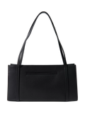 St. Agni minimal black leather pocket bag, UK version