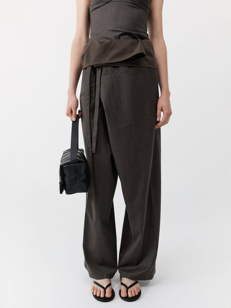 St. Agni woven envelope slim tote bag black (British brand)