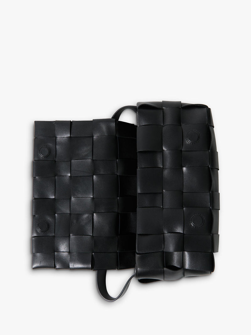 St. Agni woven envelope slim tote bag black (British brand)