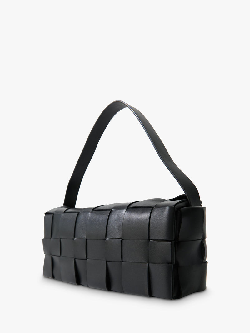 St. Agni woven envelope slim tote bag black (British brand)