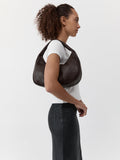 St. Agni woven large bon bon shoulder bag in coffee - British product