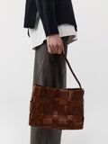 St. Agni woven mini tote in Chestnut, UK version