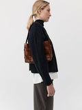 St. Agni woven mini tote in Chestnut, UK version