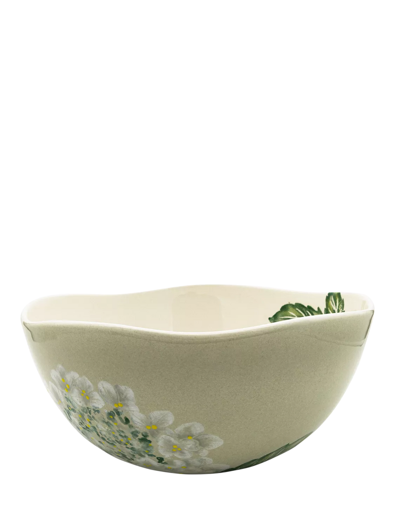 BlissHome Hydrangea earthenware salad bowl 31cm, imported from the UK