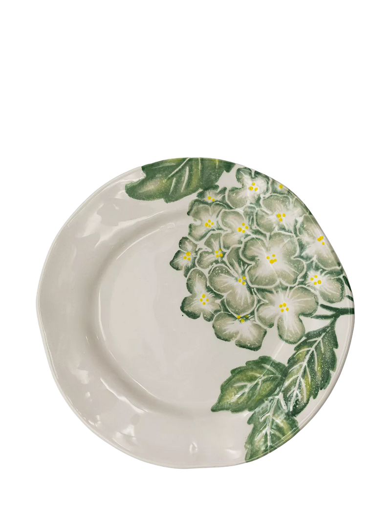 BlissHome Hydrangea earthenware side plate 23cm, imported from the UK