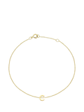 IBB Initial Letter 9ct Gold Chain Bracelet 15-18cm