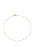 IBB Initial Letter 9ct Gold Chain Bracelet 15-18cm