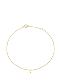 IBB Initial Letter 9ct Gold Chain Bracelet 15-18cm