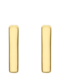 IBB Initial Letter Gold Stud Earrings